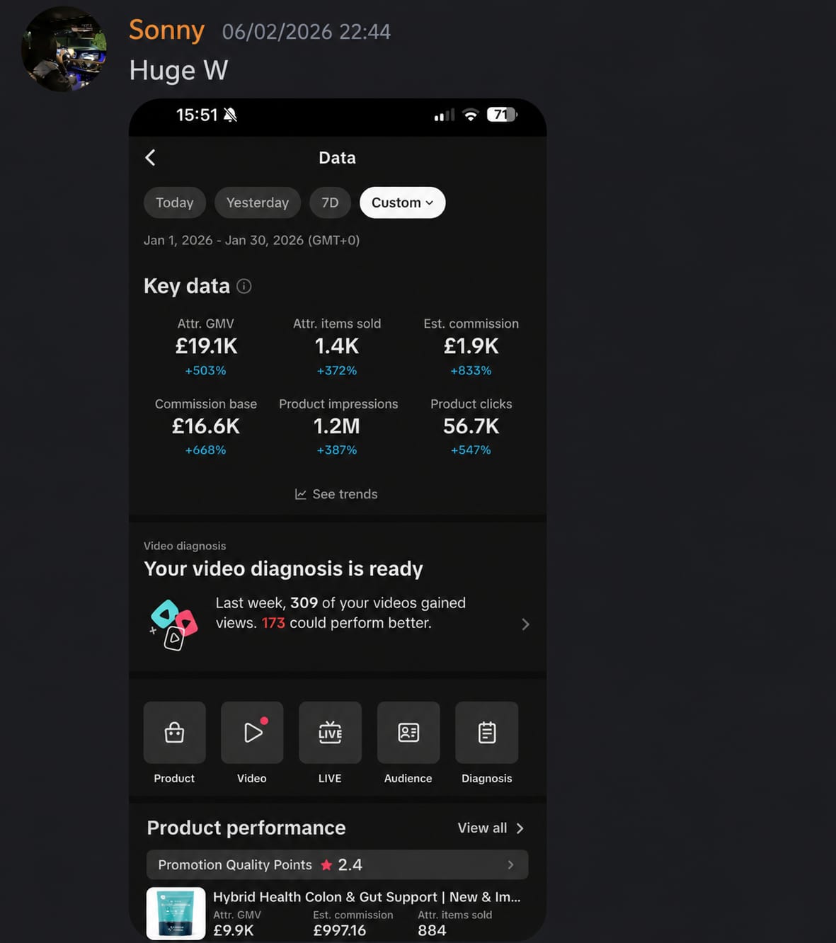 Discord testimonial